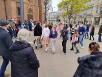 Ewangelizacja przed pomnikiem Najświętszego Zbawiciela