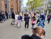 Ewangelizacja przed pomnikiem Najświętszego Zbawiciela